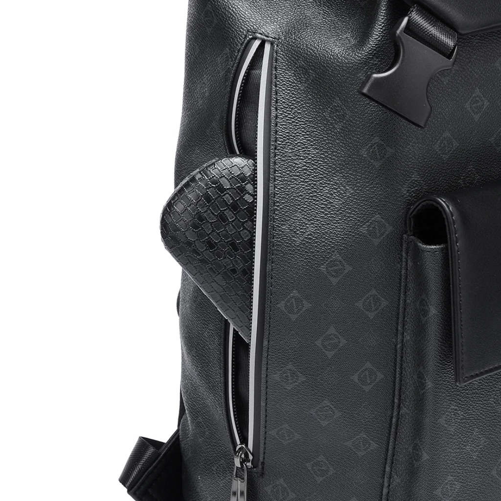 Sac Vintage en Cuir Noir - Bandoulière Réglable